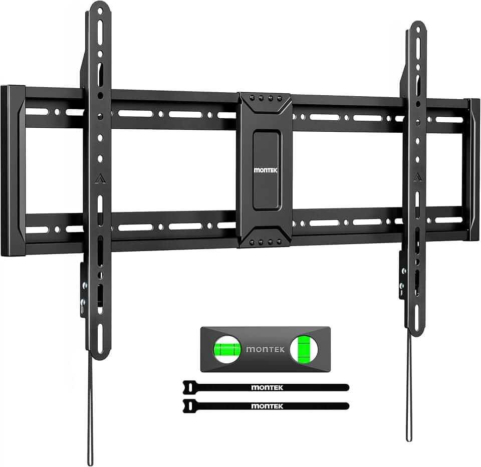monTEK Heavy Duty Fixed TV Wall Mount for 43–95 Inch TVs, 200lbs Capacity