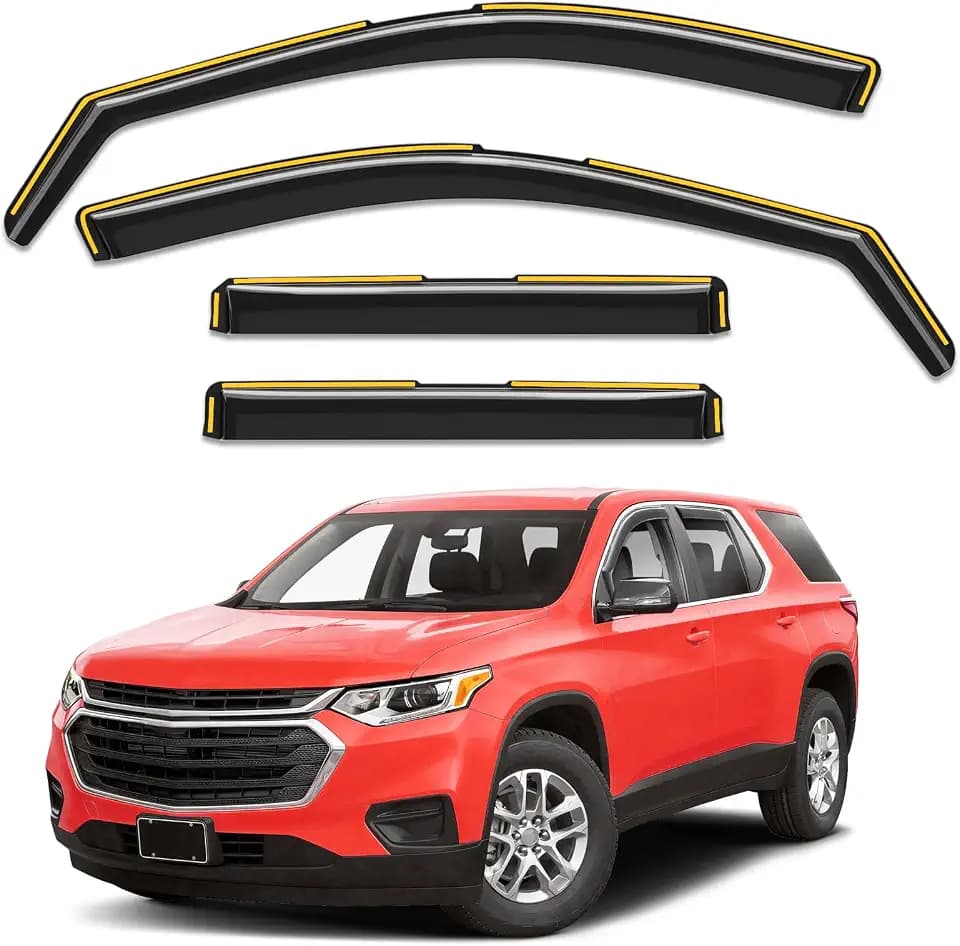in-Channel Window Visors Rain Guards for Chevy Traverse 2018-2023