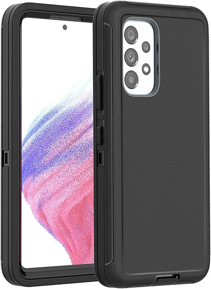 AICase for Galaxy A53 5G Case, Heavy Duty Drop Protection Full Body Rugged Shockproof/Dust Proof Military Protective Tough Durable Phone Cover for Samsung Galaxy A53 5G (Black)