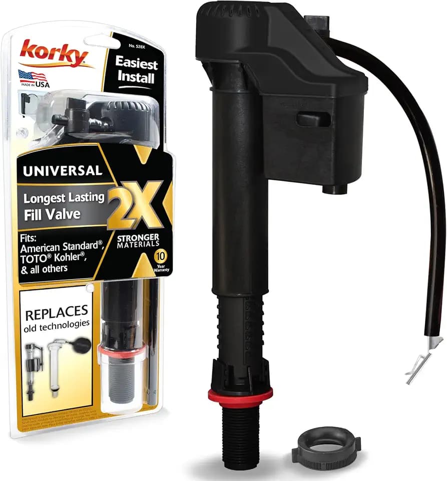 Korky 2X Long-Life Toilet Fill Valve - Universal Fits 99% - 528X