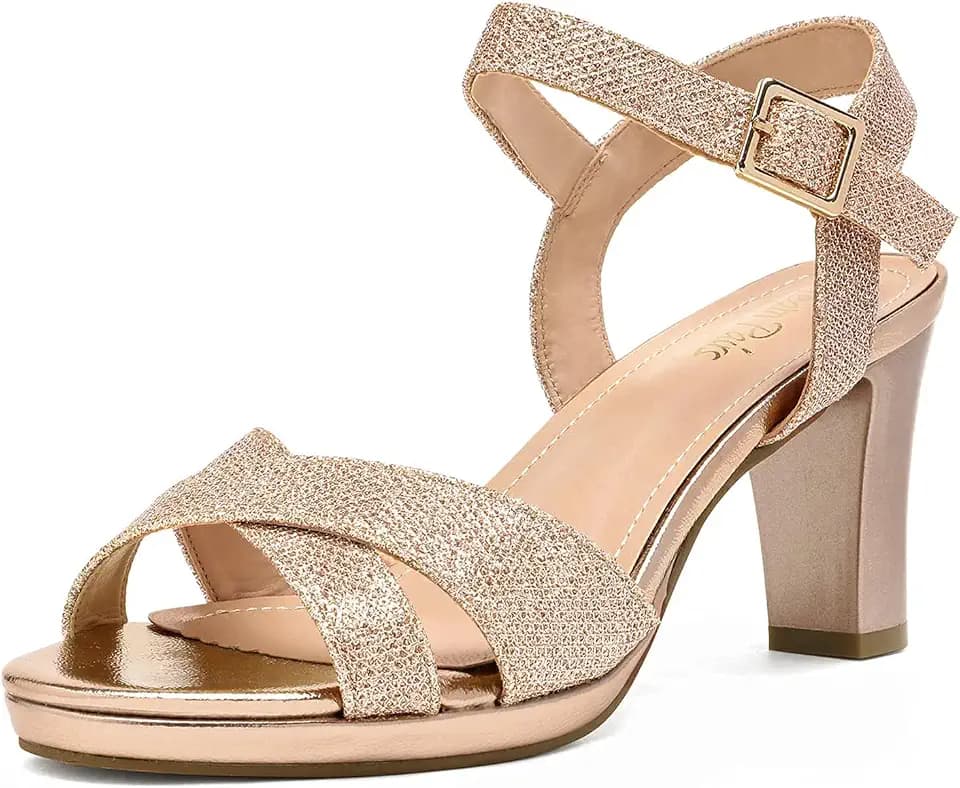 DREAM PAIRS Women's Chunky Heel Sandals