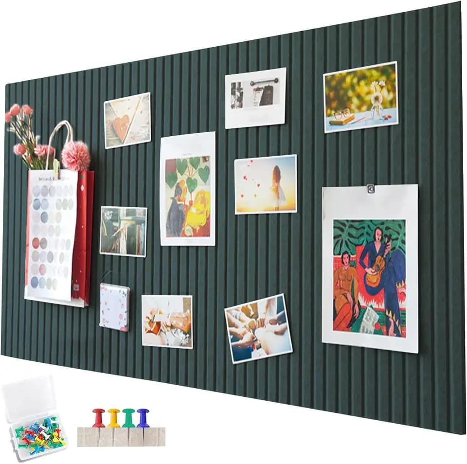 60 x 40 cm | Große Deko-Tafel aus Filz | 0,9 cm dick | mit Klebeband | Filz | Dunkelgrün