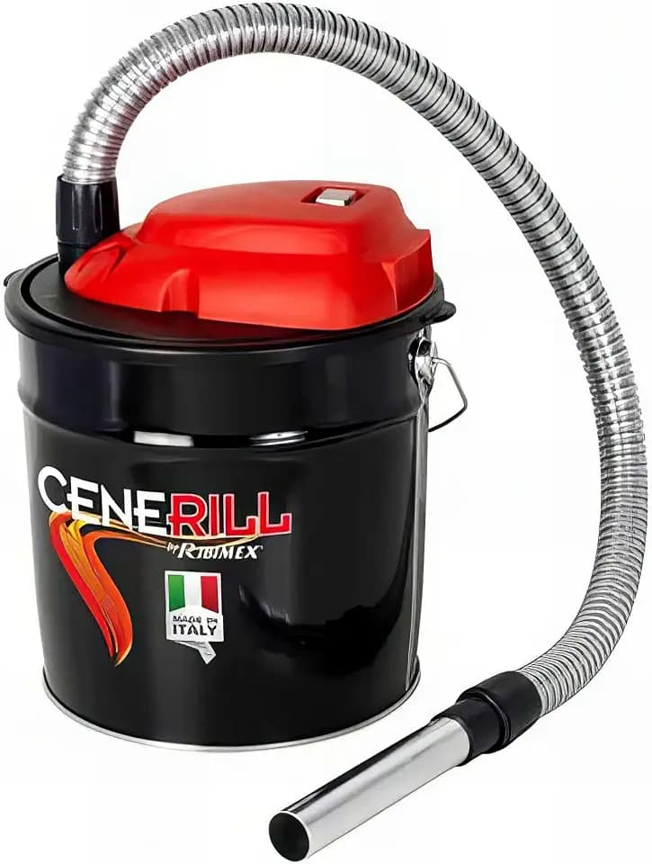 Ribimex Cenerill Aschesauger 1000 W mit waschbarem HEPA-Filter, 18 L Metallbehälter und 17 kPa Saugleistung – ideal für Kamin, Holzofen, Pelletöfen und Grill – PRCEN001
