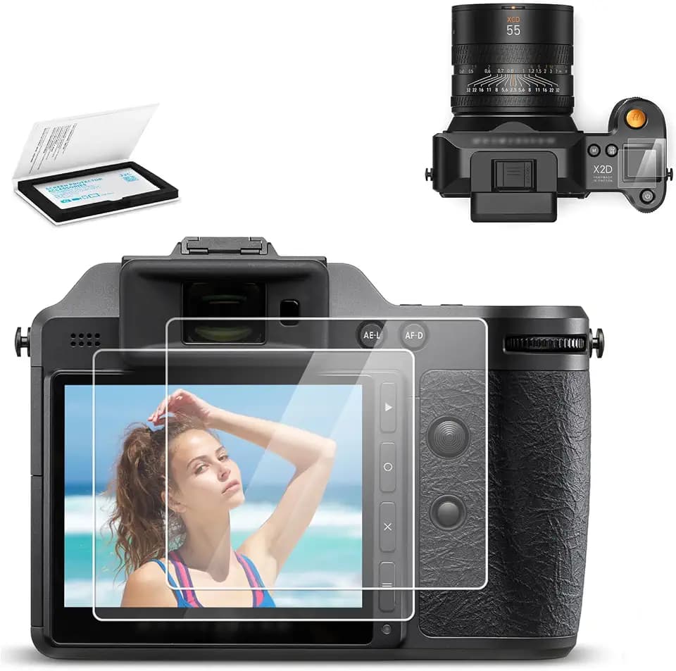 JJC (2 Pack) Hasselblad X2D II 100C Screen Protector, 9H Ultra Clear Tempered Glass Protector LCD Display Film for X2D 100C/ II 100C, Anti-Fingerprint Anti-Scratch Water-resistant Bubble Free