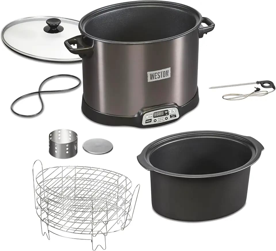 Weston 2-in-1 Indoor Electric Smoker & 10 Quart Programmable Slow Cooker