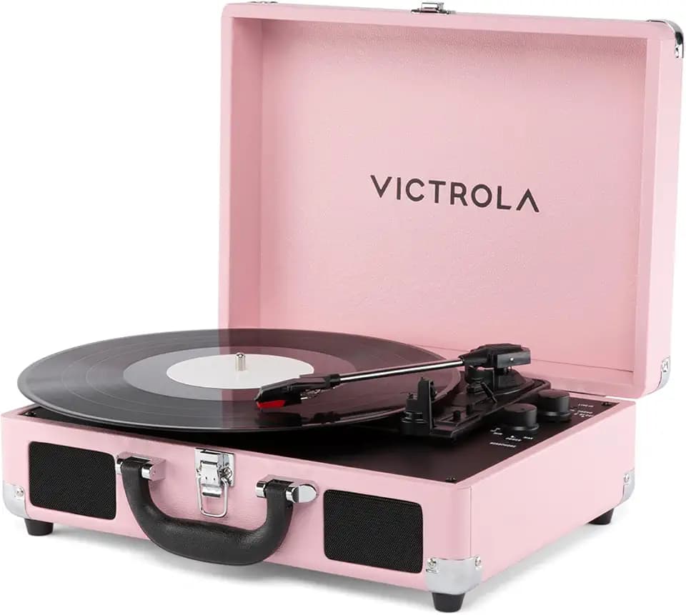 Victrola Journey II - Bluetooth Suitcase Record Player - Pink