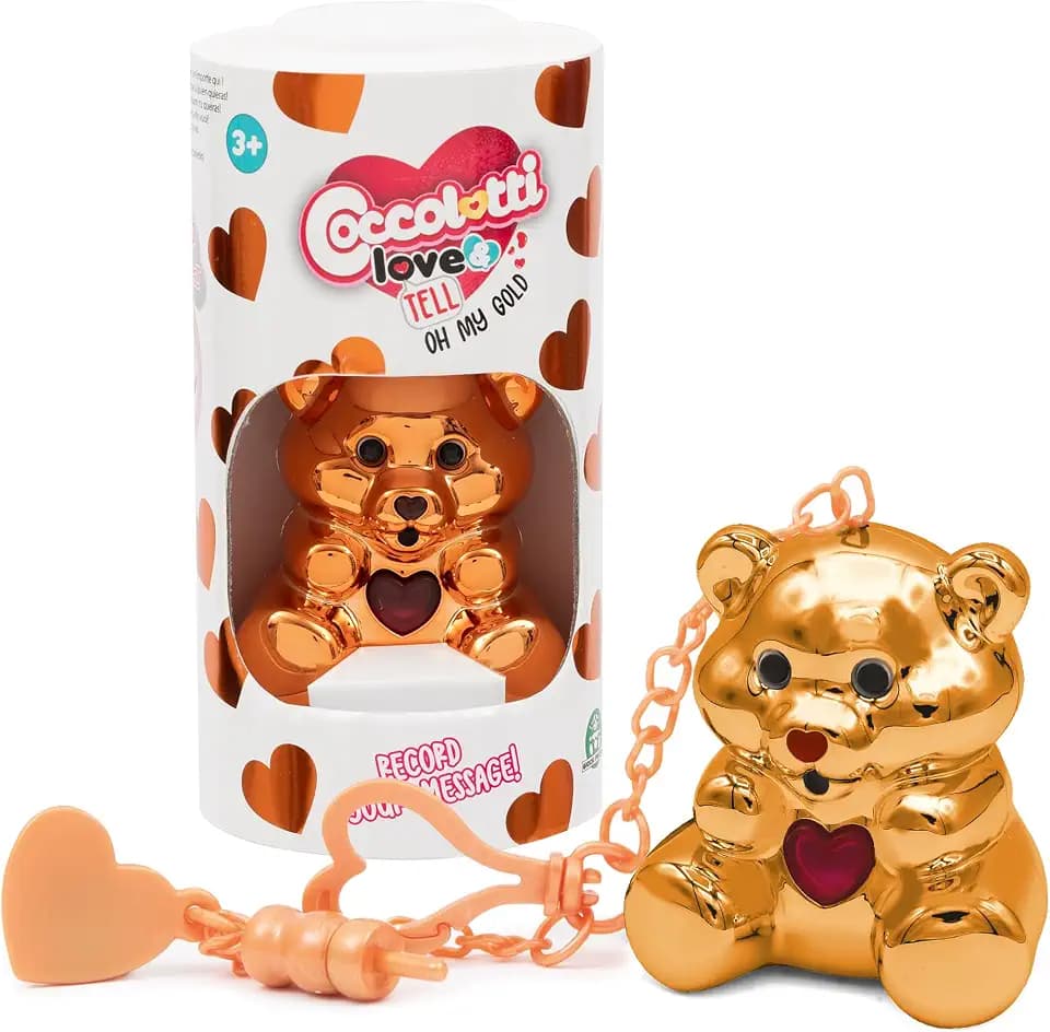 Coccolotti, Oh My Gold! Interaktiver Bär mit Ton und Lichteffekten, Modell Bronze, für Kinder ab 3 Jahren, CCL452