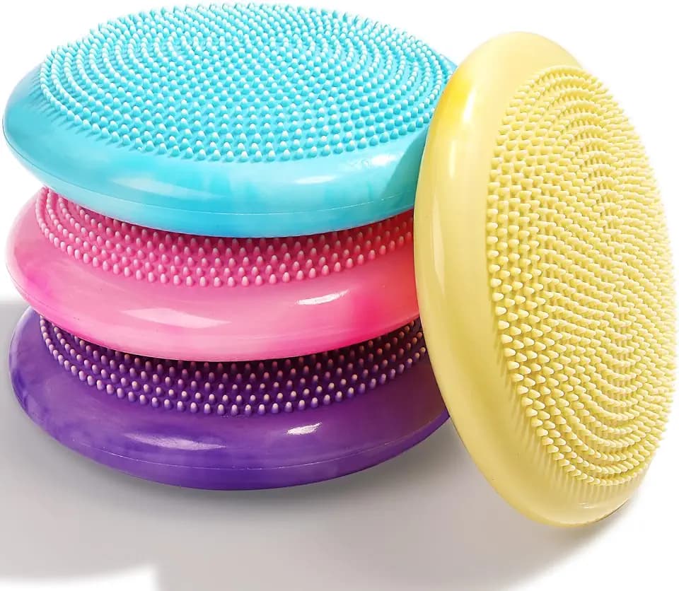 Libima 4 Pcs Wiggle Seat for Kids Inflated Wobble Cushion