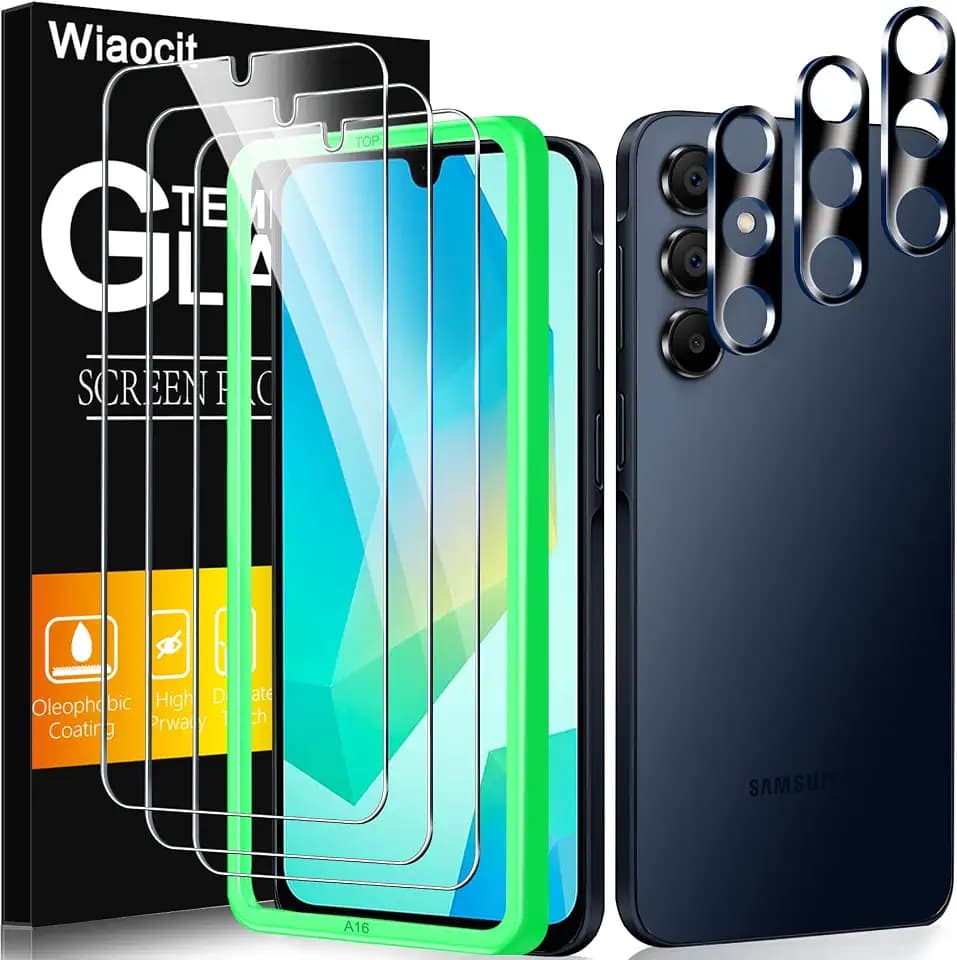 Wiaocit Tempered Glass Screen Protector for Samsung Galaxy A16 5G