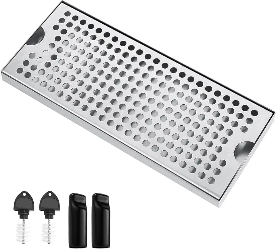 Beer Drip Tray, Stainless Steel Kegerator Drip Tray for Beer Tower