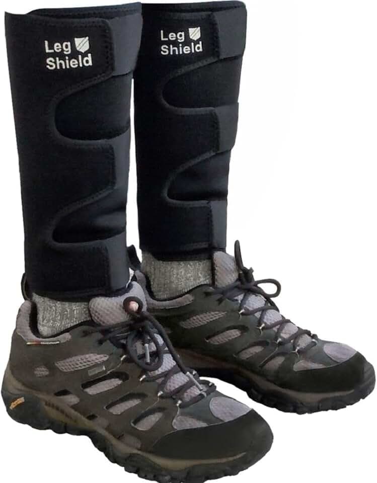 Leg Gaiters with Hook and Loop Straps – Soft Neoprene, Basic Lower-Leg Protection for Yard Work, Mountain Biking, Outdoor Use, and General Shin/Calf Protection (Pair)