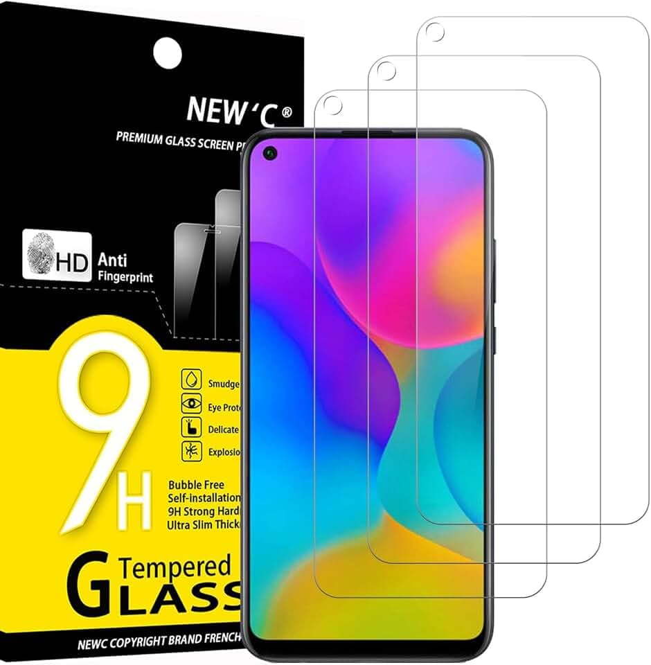 NEW'C Schutzfolie für Honor Play 3, Honor Enjoy 10 für Panzerglas