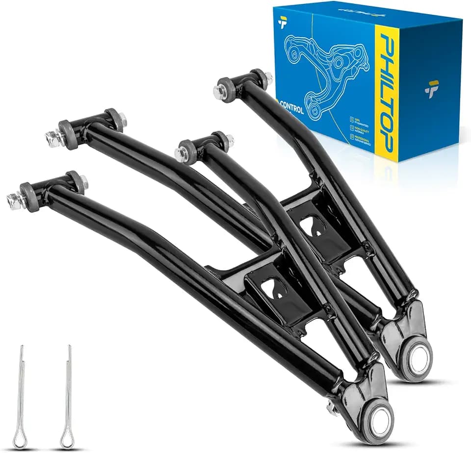 PHILTOP Front Lower Left and Upper Right Control Arms Fit For 2006-2009 R-aptor 700 YFM700R, LSOT00918C Suspension Kit