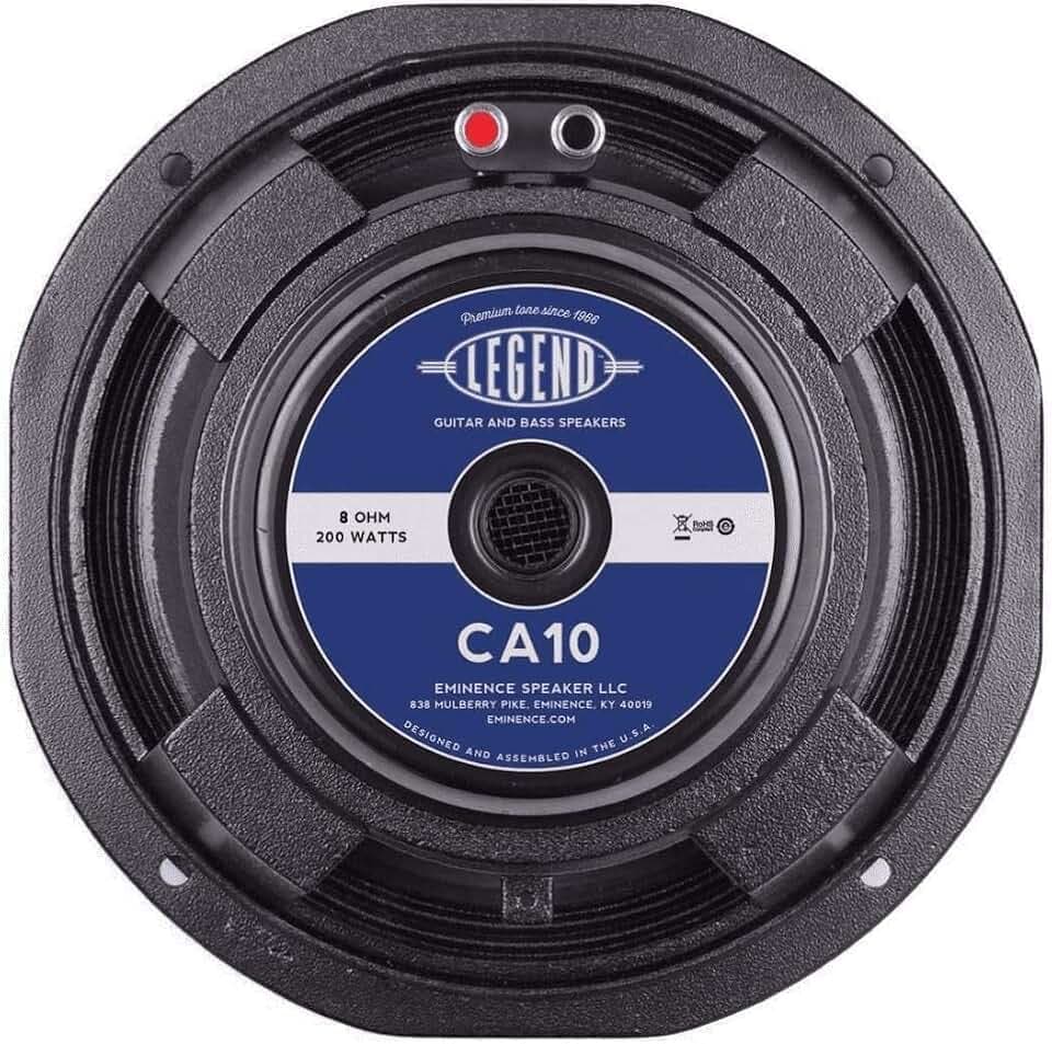 Eminence Legend CA10-8 10" Bass Guitar Speaker, 200 Watts at 8 Ohms, Black