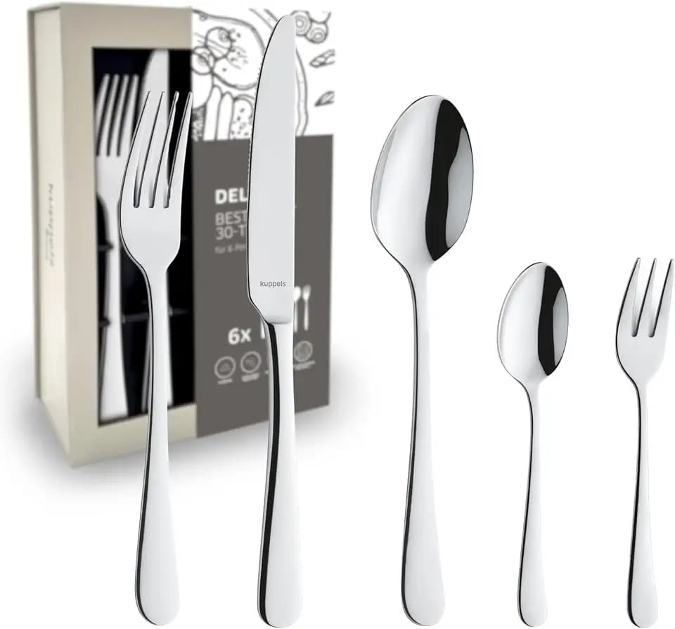 Kuppels Delia Besteck Set 30-tlg, 6 Personen, Edelstahl hochglanzpoliert