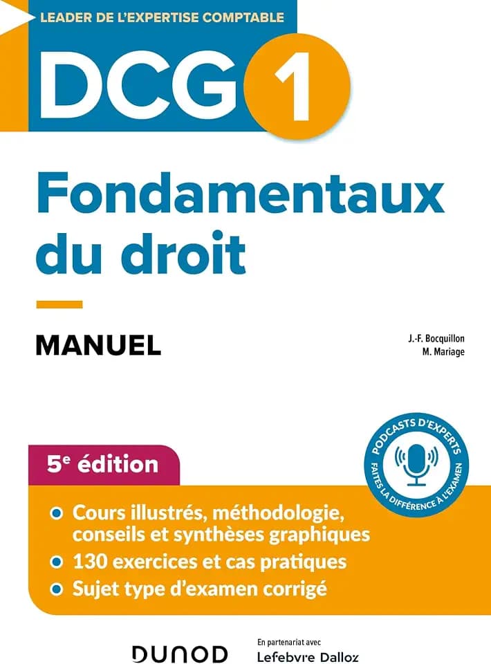 DCG 1 - Fondamentaux du droit - Manuel - 5e éd.