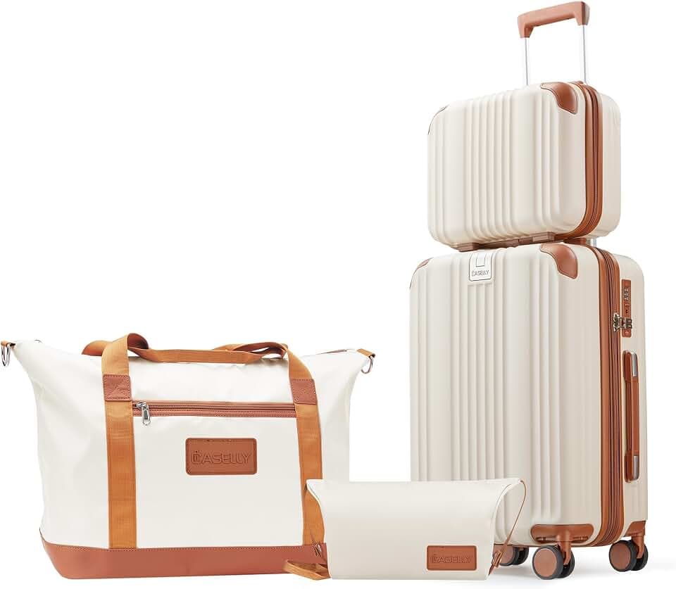 Luggage Set 4 Piece 20inch Carry on Hardshell Suitcase