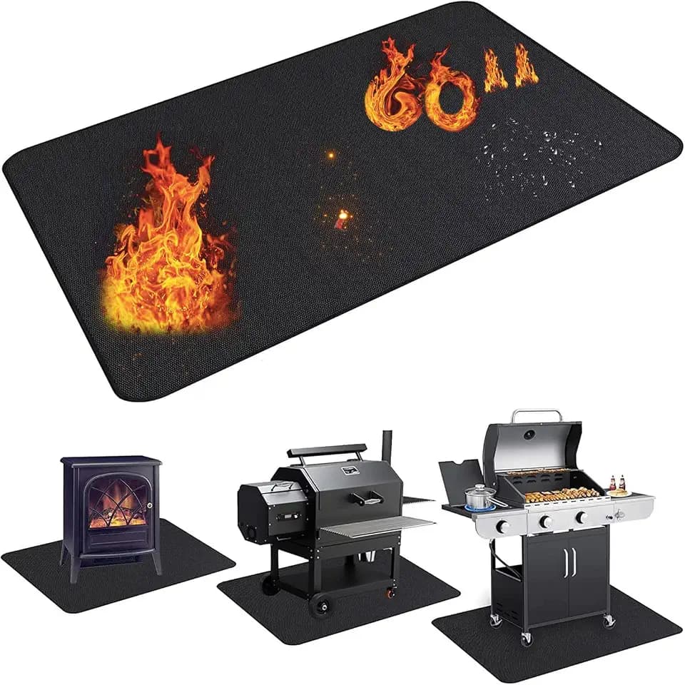 UBeesize 60x36 inch Under Grill Mat for Outdoor Grill Deck Protector