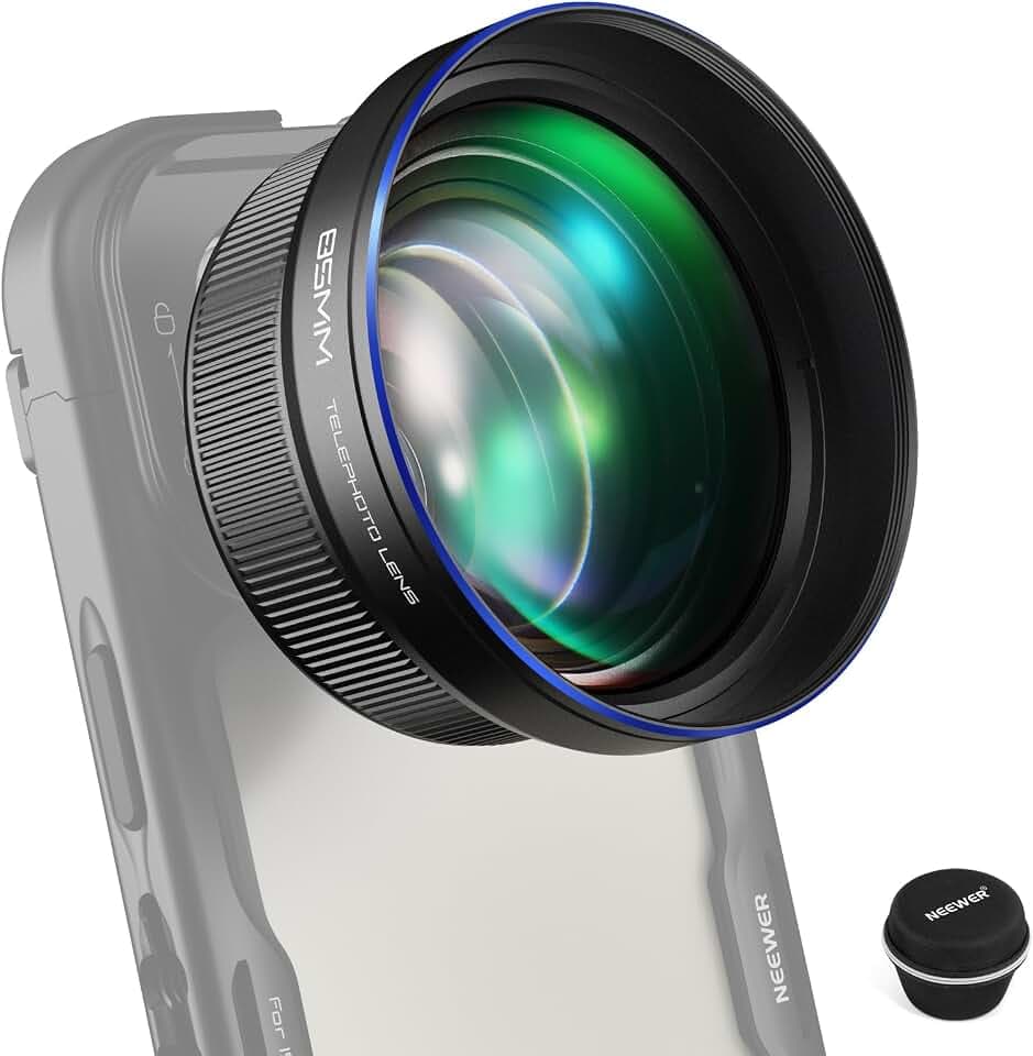 NEEWER HD 85MM Telephoto Handy Objektiv nur für 17mm Gewinde Rückplatte