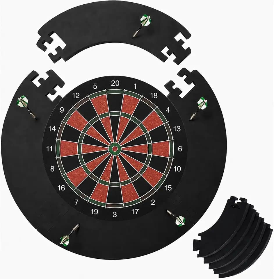 45 cm Dart Catchring Surround, Dartscheibe Schutzring, Dart Surround Auffangring, Dartscheiben-Einfassung, Dart Board Surrounding,Wandschutz für Dartscheibe, Eva-Dartboard-Surround-Rückseite