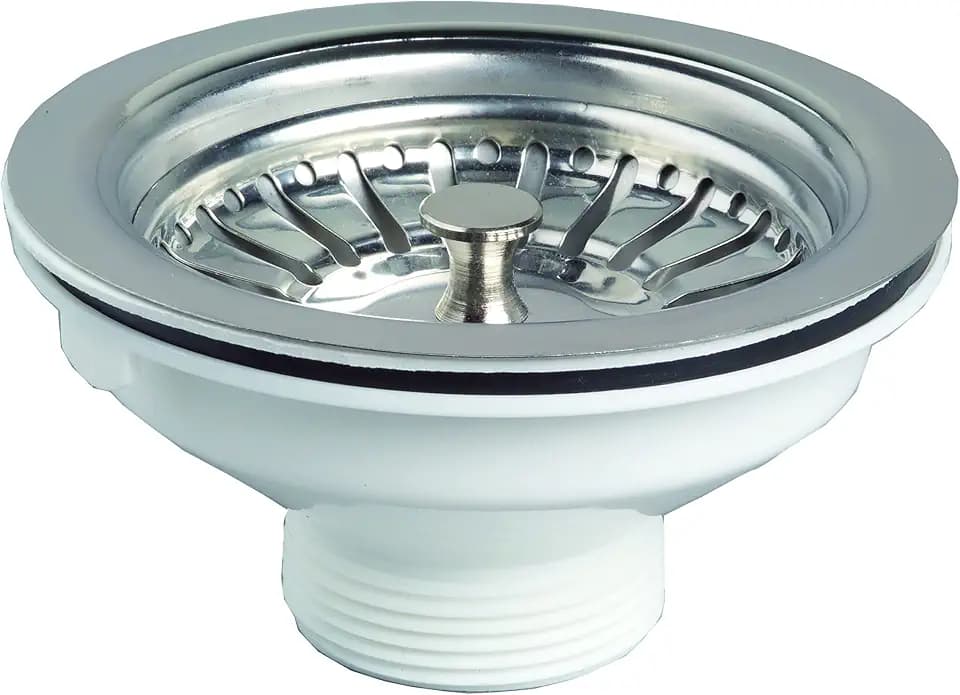 Küche Becken Drain Dotierstoffsenke Abfall Siebkorb Leach Plug Stahl 90mm 6/4 "