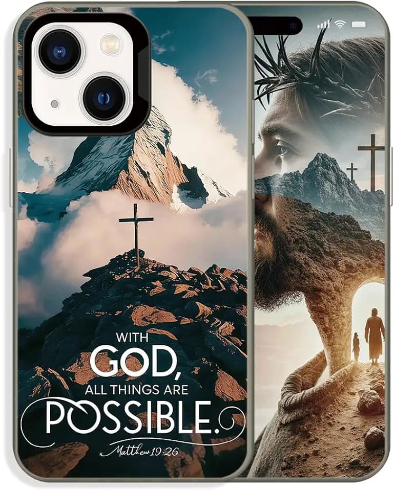 Jesus Cross Christian Phone Case Compatible with iPhone 15
