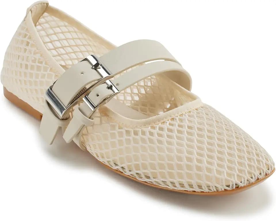 DKNY Women's Dade Mesh Ballet Flats