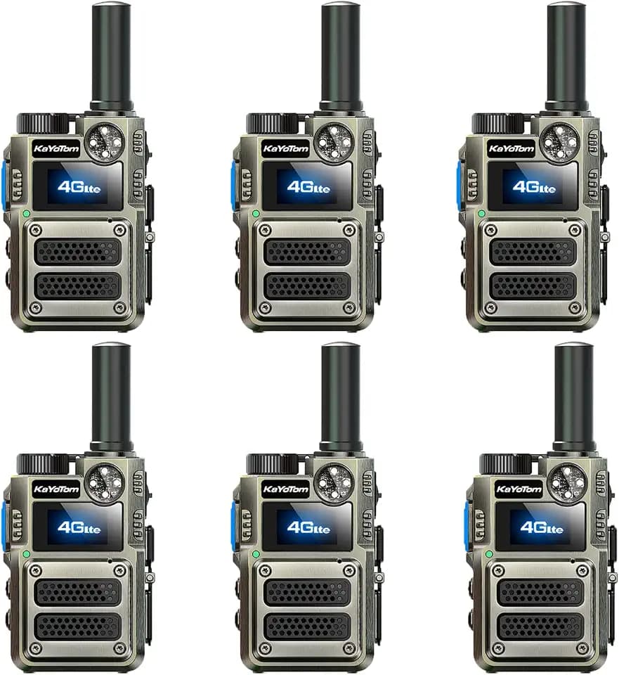 [Lifetime Free] Unlimited Range Walkie Talkies 4G LTE Long Range Two-Way Radios with Nationwide & Global Range,Multi-Function Light & SOS Alert Rapid Poc Radios for Hiking,Truck Fleet (6 Pack)