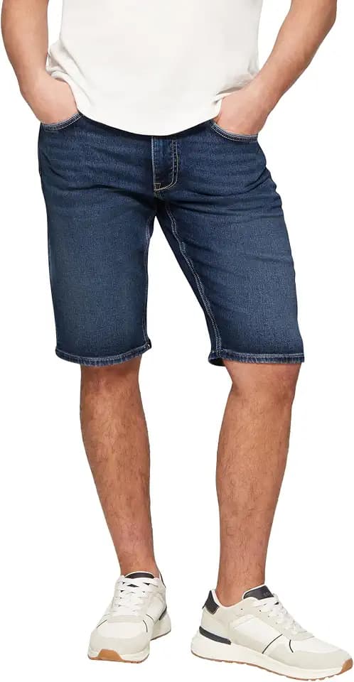 s.Oliver Herren Jeans-Shorts – Regular Fit, Mid Rise, Straight Leg