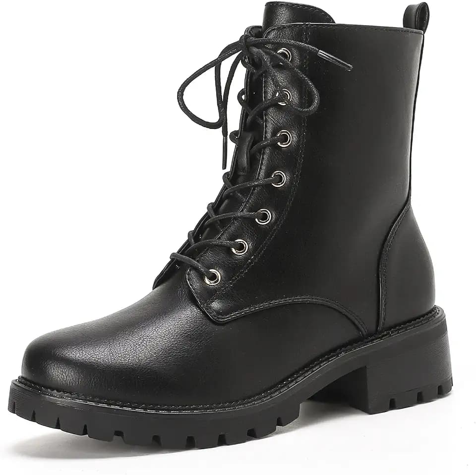 Putu Damen Stiefel Schnürboots mit Reißverschluss Profilsohle 36-42
