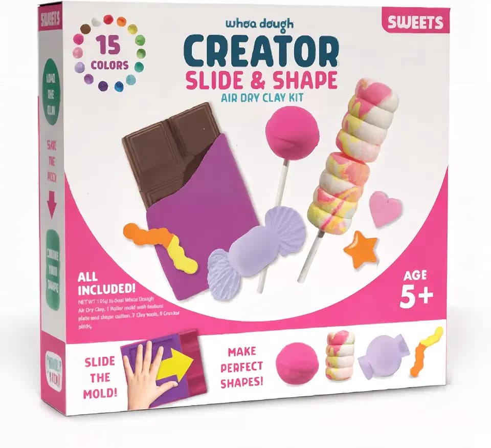 Chuckle & Roar Whoa Dough Slide & Shape Creator, Sensory Dough, 15 Colors