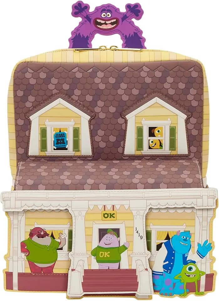 Loungefly Disney: Pixar - Monsters University - Oozma Kappa House Figural Mini Backpack - Great for Kids & Adults - Collectible Bags