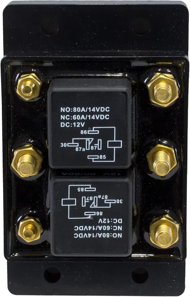 Buyers Products 5541100 Forward and Reverse Relay Module for Reversing Motor Applications, 12V DC, 80A Continuous, 100A Intermittent, Ideal for Tarp Systems, Truck Winches, Boat Lifts