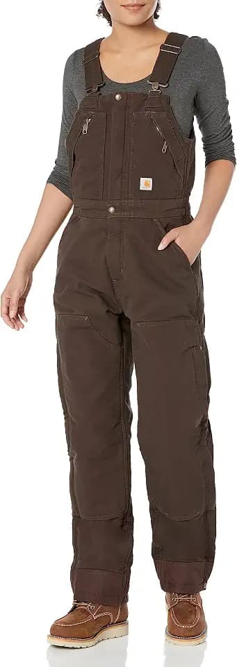 Carhartt Women's Loose Fit Washed Duck Insulated Biberall