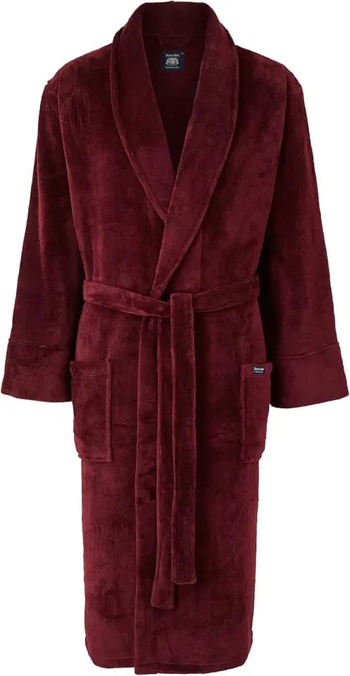 The Savile Row Company London Leichter, superweicher, warmer Fleece-Bademantel für Herren
