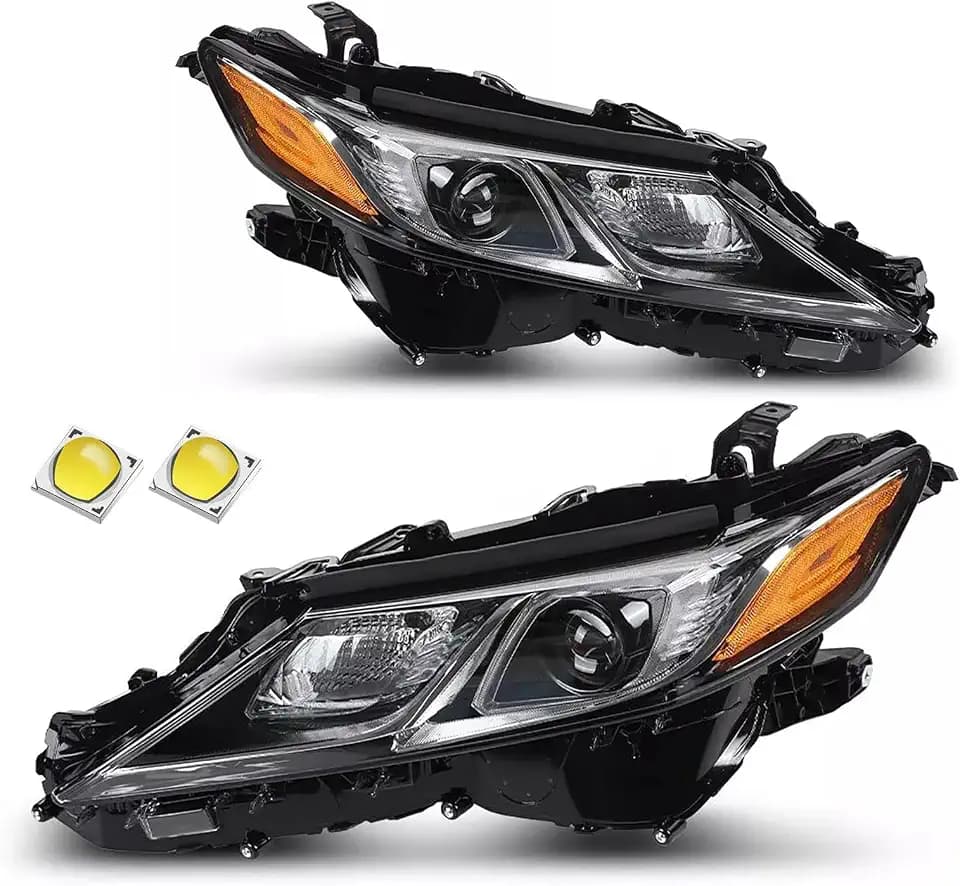 2018-2022 Camry Headlights L LE SE,LED Projector Headlight Assembly Compatible with Toyota Camry 2018 2019 2020 2021 2022 Replacement Driver Passenger Side