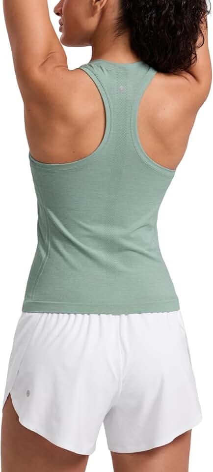 CRZ YOGA Seamless Racerback Tank Top Taillenlang