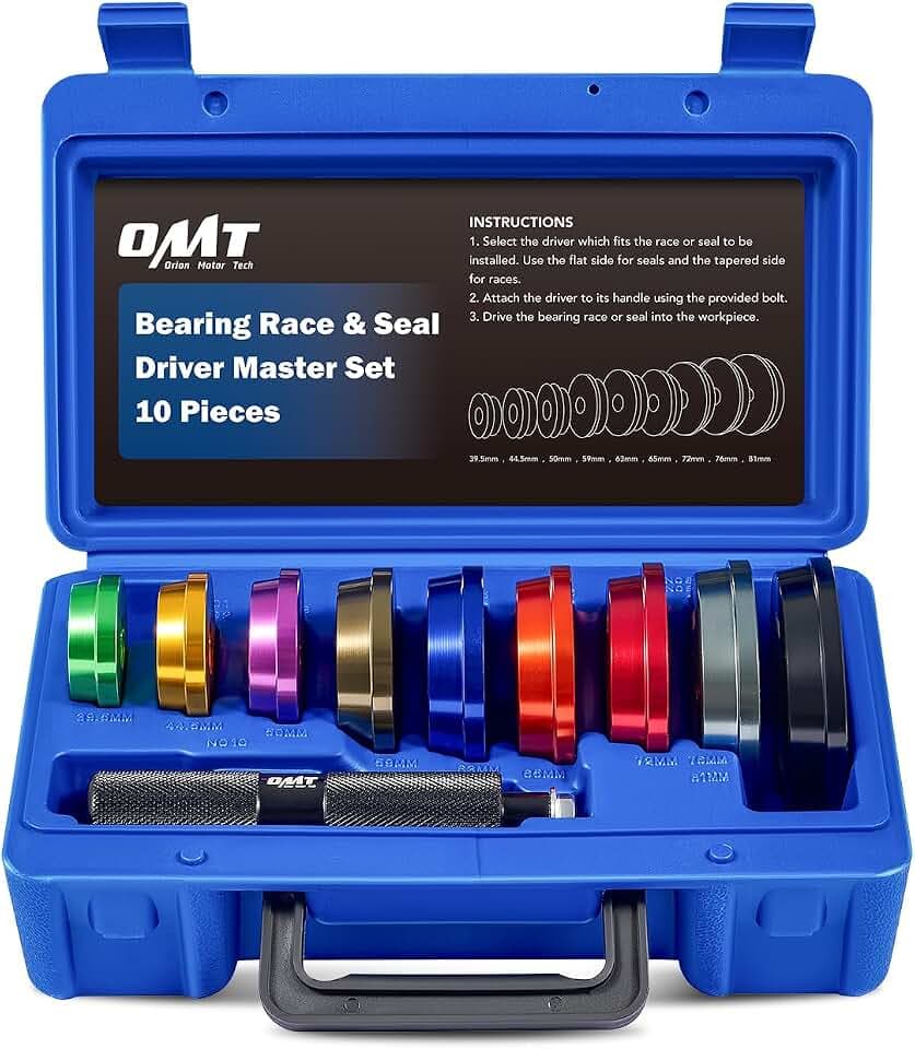 OMT Bearing Press Kit, 10pc Bearing Race and Seal Driver Set