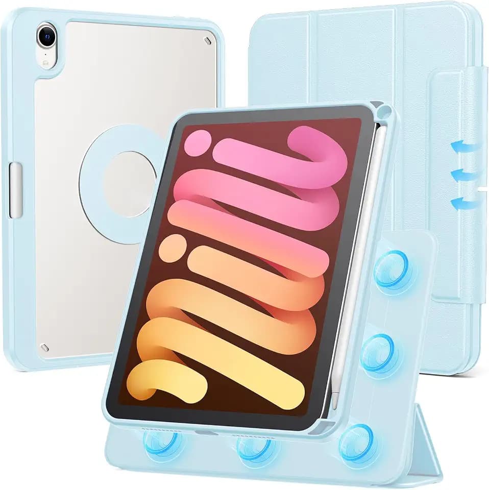 SPARIN Case for iPad mini 7 A17 Pro 2024/iPad Mini 6 2021 8.3 Inch