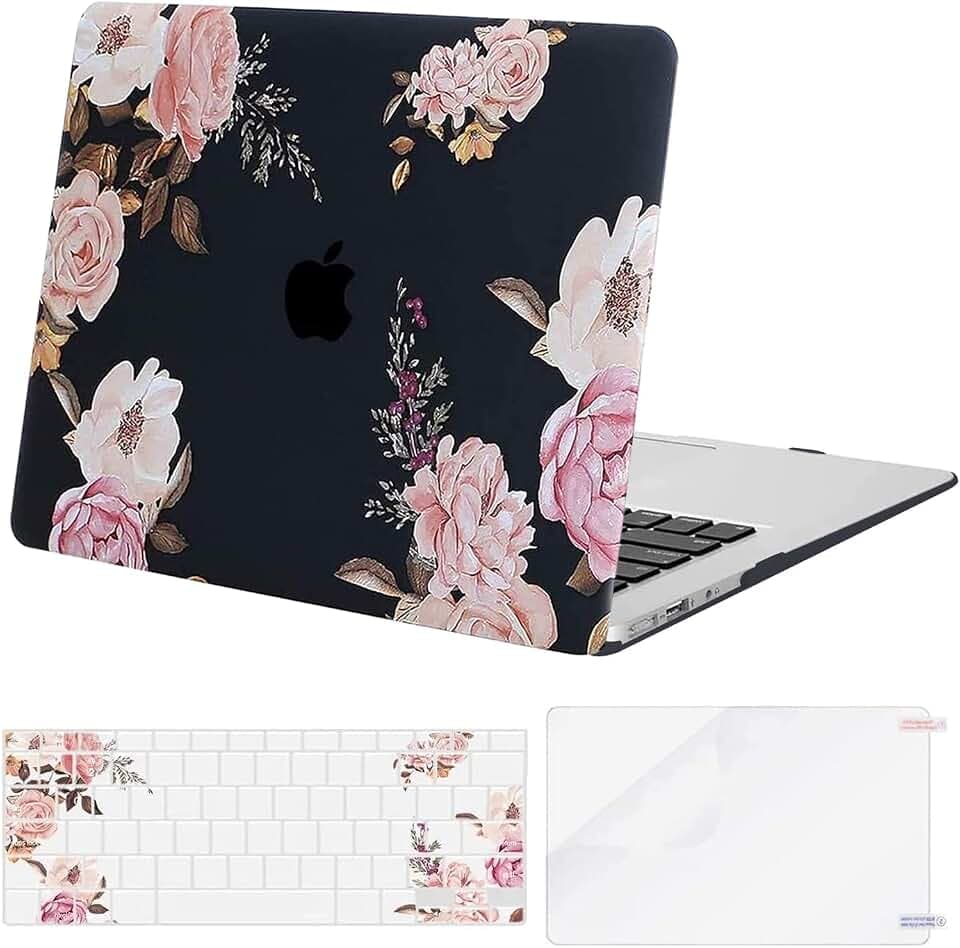 MOSISO Case Compatible with MacBook Air 13 inch A1369 A1466, Black