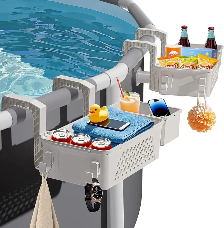 Poolside Storage Basket 2 Pack - Above Ground Pool Accessories