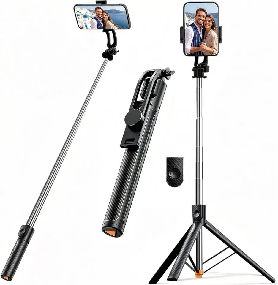 67" Phone Tripod Selfie Stick for iPhone & Android with Wireless Remote