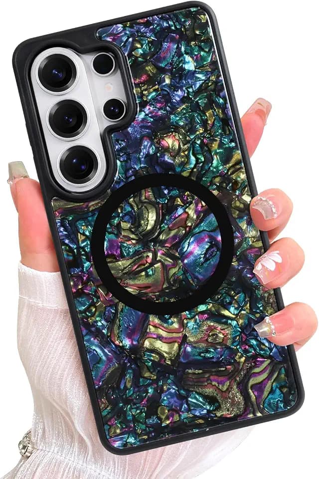 AIGOMARA Magnetic Rectangle for Samsung Galaxy S26 Ultra Case, Abalone
