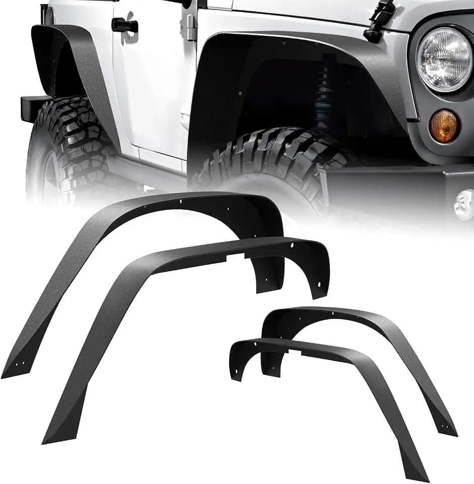 Nilight Fender Flares Kit Compatible with 2017-2018 Wrangler JK 2/4 Doors