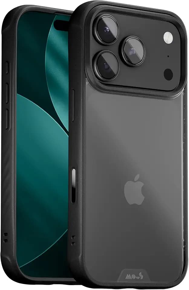 Mous for iPhone 17 Pro Max Clear Case, Camera Control Cover, Anti-Yellowing Shockproof Cover