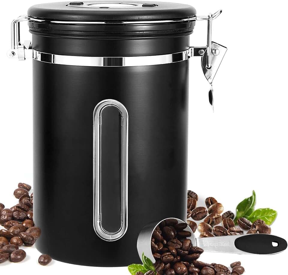 Royouzi Kaffeedosen, Kaffeedose Luftdicht, 1800ML Kaffeebehälter Edelstahl
