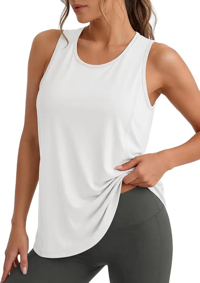 MAGCOMSEN Women's Sleeveless Workout Shirts UPF 80+ Dry Fit Running Wicking Tank Tops Athletic Gym Summer