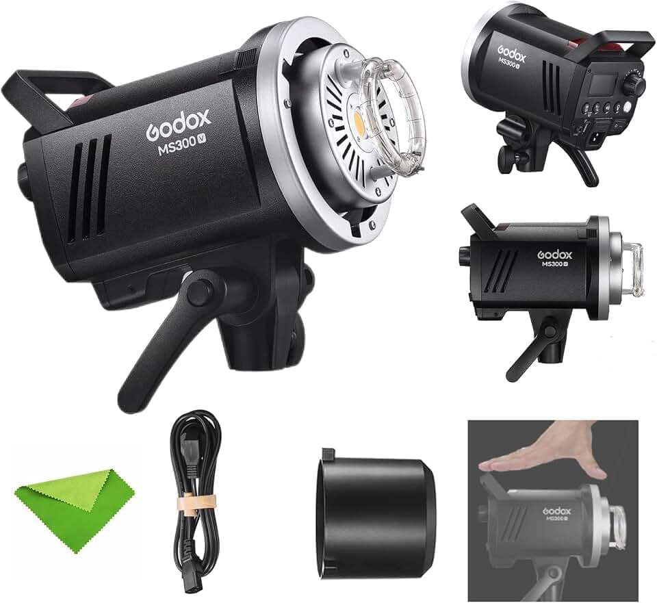Godox MS300V 300Ws GN58 Compact Studio Strobe Flash Bowens Mount Monolight