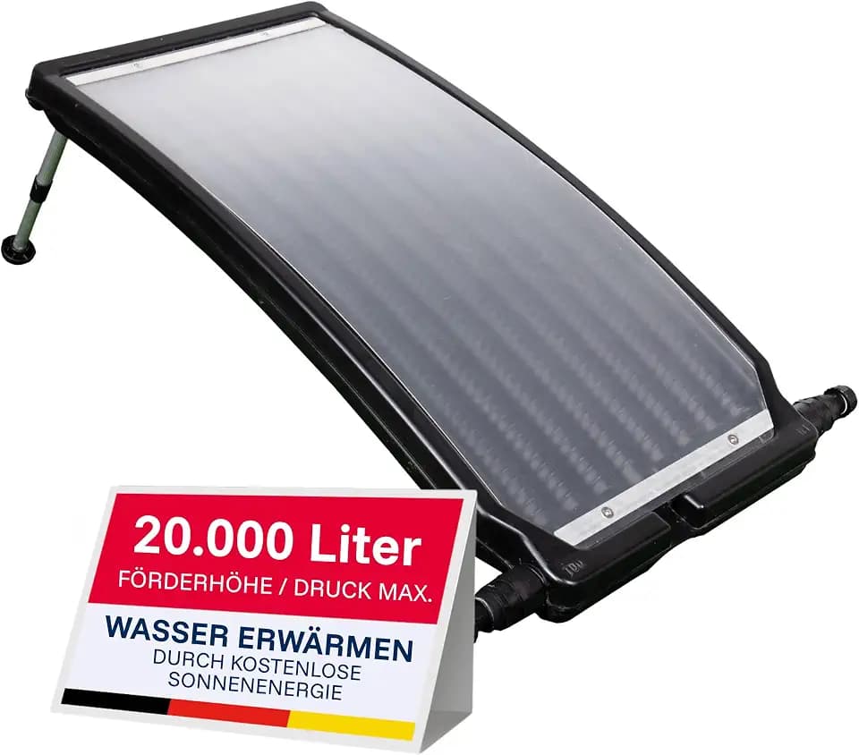 T.I.P. Solarheizung Pool SPH 10000 S - Sonnenkollektor Schwimmbad, Poolheizung Solar für Pools bis 20.000 l, Durchfluss 10.000 l/h, einfache Installation