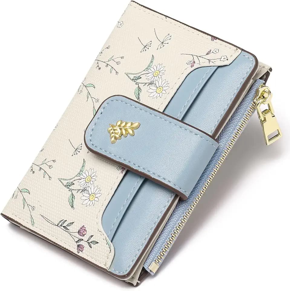 GAEKEAO Wallet Women Small RFID Vegan Leather Card Holder for Women